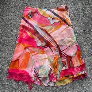 Vibrant Multicolor Floral Skirt